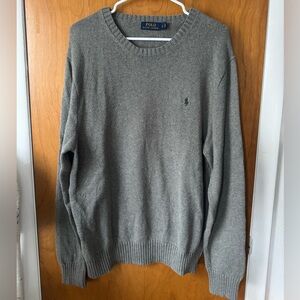 Polo by Ralph Lauren Classic Gray Crewneck Knitted Sweater
